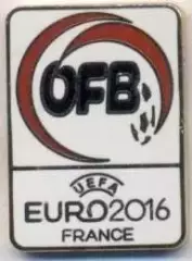 Австрія,федерація футболу,Євро-16,№3 ЕМАЛЬ/Austria football federation pin badge