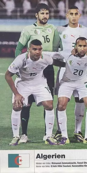 постер А4 футбол зб. Алжир 2014 Кікер / Algeria national football team poster