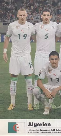 постер А4 футбол зб. Алжир 2010 Кікер / Algeria national football team poster