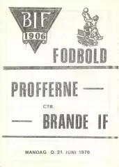 прог. Brande IF Denmark- зб.Данія/Denmark XI Professionals 1976 match programme