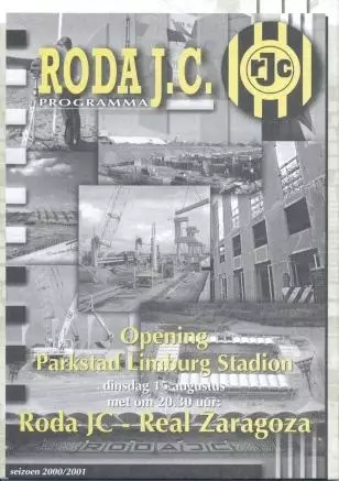 прог. Roda JC Netherlands/Нідерл.-Real Zaragoza Spain/Іспанія 2000 match program