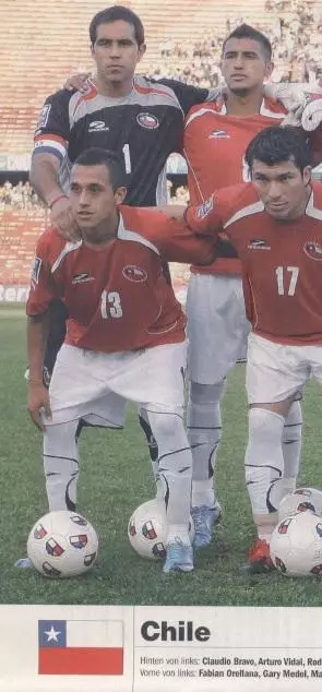 постер А4 футбол зб. Чилі 2010 Кікер /Chile national football team Kicker poster