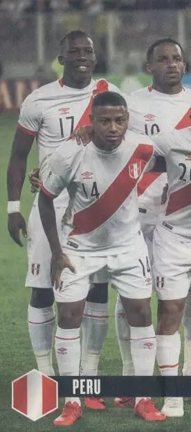постер А4 футбол зб. Перу 2018 Кікер / Peru national football team Kicker poster