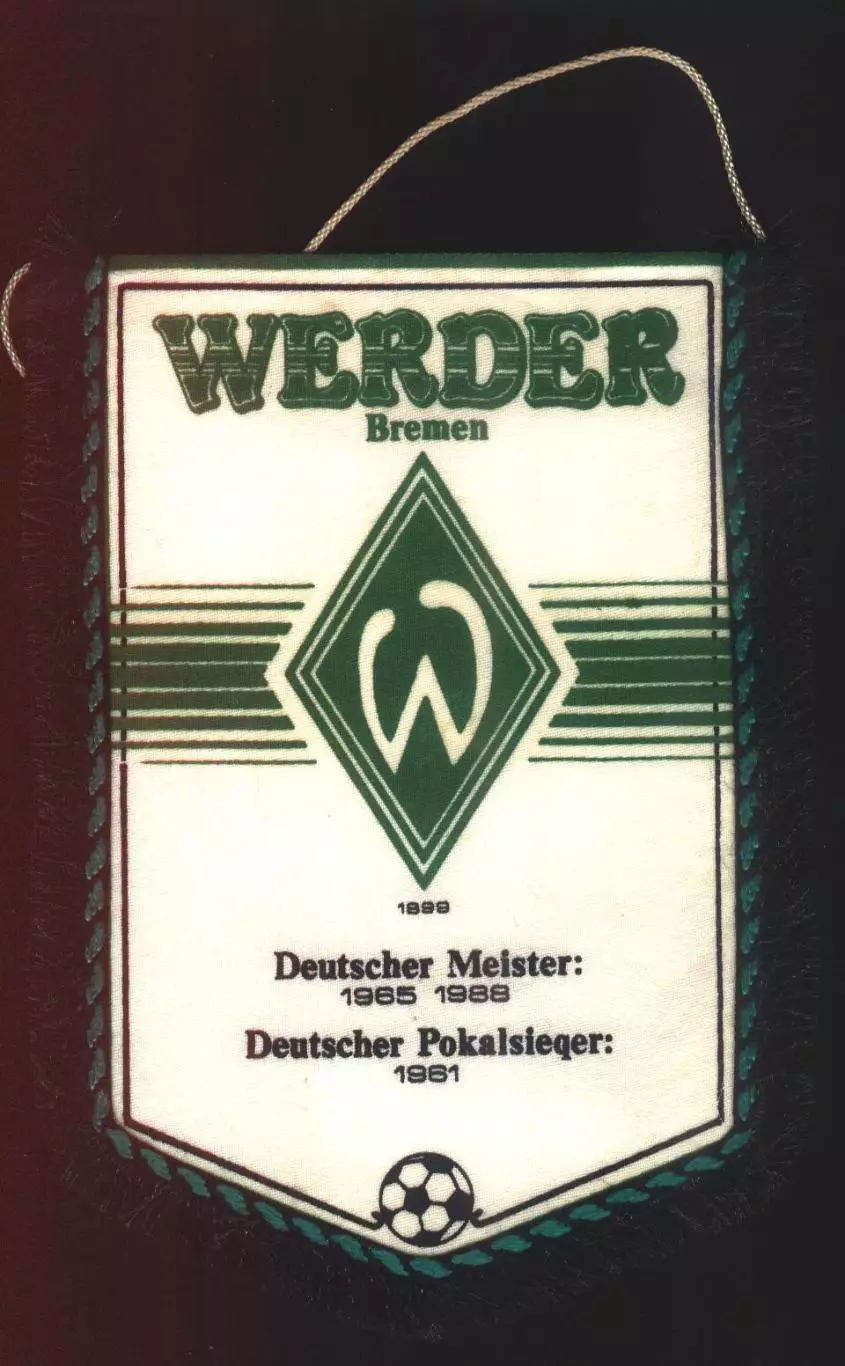 вимпел 20х15 футбол Вердер Бремен (Німеч./Werder Bremen,Germany football pennant