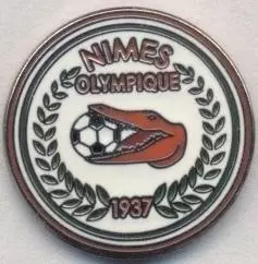 футбольний клуб Олімпік Нім (Франція)3 ЕМАЛЬ/Olympique Nimes,France football pin