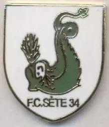 футбольний клуб Сет (Франція)1 ЕМАЛЬ / FC Sete, France football enamel pin badge