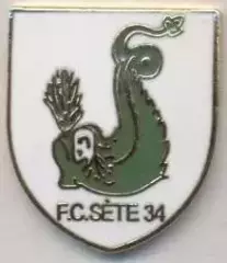 футбольний клуб Сет (Франція)1 ЕМАЛЬ / FC Sete, France football enamel pin badge