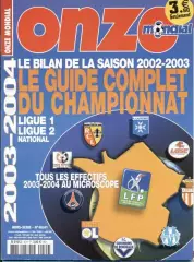 Франция,чемп-т 2003-04,спецвидання Онз/Onze Mondial France football season guide