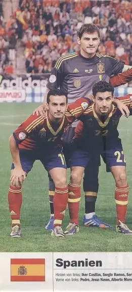 постер А4 футбол зб. Іспанія 2014 Кікер / Spain national football team poster