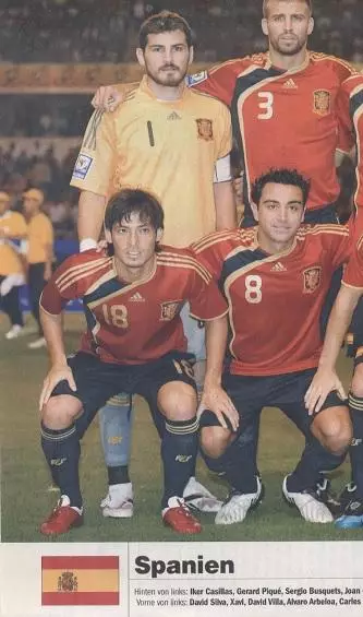 постер А4 футбол зб. Іспанія 2010 Кікер / Spain national football team poster