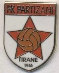 футбол.клуб Партізані (Албанія)2 ЕМАЛЬ /FK Partizani Tirane,Albania football pin