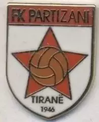 футбол.клуб Партізані (Албанія)2 ЕМАЛЬ /FK Partizani Tirane,Albania football pin