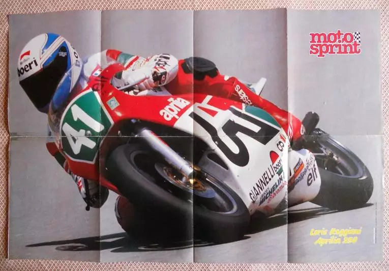 постер А1 мото Лоріс Реджані (Італія) /L.Reggiani,Italy motorcycle racing poster