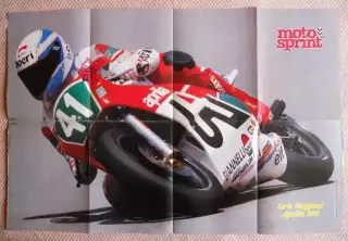 постер А1 мото Лоріс Реджані (Італія) /L.Reggiani,Italy motorcycle racing poster