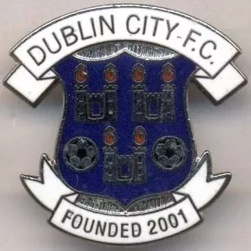 футбол.клуб Дублін Сіті (Ірландія) ЕМАЛЬ /Dublin City,Rep.Ireland football badge