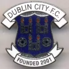 футбол.клуб Дублін Сіті (Ірландія) ЕМАЛЬ /Dublin City,Rep.Ireland football badge