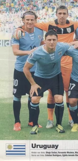 постер А4 футбол зб. Уругвай 2014 Кікер / Uruguay national football team poster