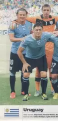 постер А4 футбол зб. Уругвай 2014 Кікер / Uruguay national football team poster