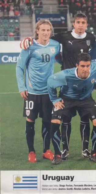 постер А4 футбол зб. Уругвай 2010 Кікер / Uruguay national football team poster