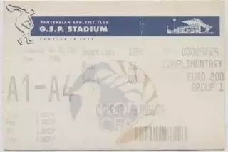 білет зб. Кіпр-Мальта 2002 відбір ЧЄ-2004 / Cyprus-Malta football match ticket