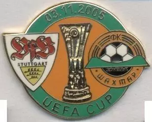 матч Шахтар/Shakhtar Ukr-Штутгарт/VfB Stuttgart Germ./Німеч.2005 ЕМАЛЬ match pin
