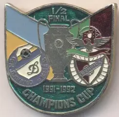 матч Динамо Київ/D.Kyiv Ukr.-Бенфіка/SL Benfica Portugal/Португ.1998 match badge