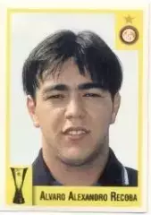 наклейка футбол A.Рекоба (Уругвай) / Alvaro Recoba,Inter, Uruguay player sticker