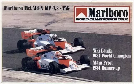 наклейка Ф-1 Формула-1 авто Макларен Лауда+Прост / McLaren F-1 Formula-1 sticker