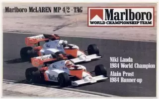 наклейка Ф-1 Формула-1 авто Макларен Лауда+Прост / McLaren F-1 Formula-1 sticker