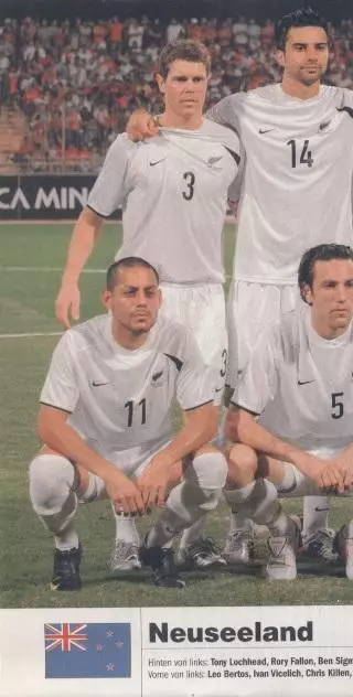 постер А4 футбол зб.Нова Зеландія 2010/New Zealand national football team poster