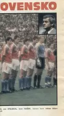 постер А4 футбол зб.Чехословаччина 1990/Czechoslovak nation.football team poster