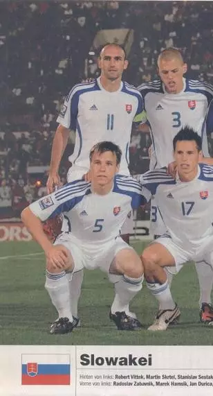 постер А4 футбол зб.Словаччина 2010 Кікер/Slovakia national football team poster