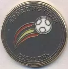 футбол.клуб Спортінг (Андорра)2 ЕМАЛЬ / Sporting C.Escaldes,Andorra football pin