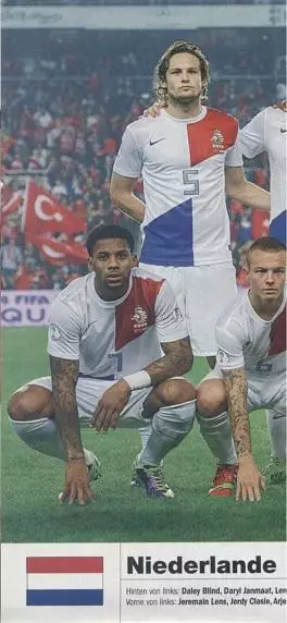 постер А4 футбол зб.Нідерланди 2014 Кікер/Netherlands natio.football team poster