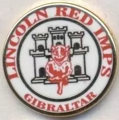 футбол.клуб Лінкольн (Гібралтар)3 ЕМАЛЬ /Lincoln Red Imps,Gibraltar football pin