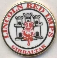 футбол.клуб Лінкольн (Гібралтар)3 ЕМАЛЬ /Lincoln Red Imps,Gibraltar football pin