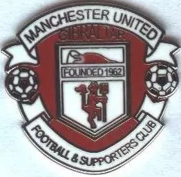 футбол.клуб Манчестер Юнай.Гібралтар ЕМАЛЬ/Manchester Utd,Gibraltar football pin