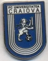 футбол.клуб Універ.Крайова (Румунія1 ЕМАЛЬ/FC Universitatea,Romania football pin
