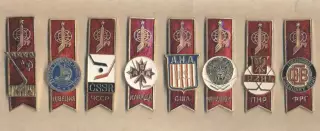 хокей, Чемпіонат Світу 1979 серія 8шт алюміній/ice hockey World ch.ship 8 badges