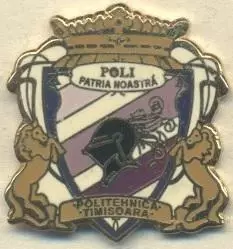 футбол.клуб Полі.Тімішоара (Румунія)3 ЕМАЛЬ /Poli Timisoara,Romania football pin