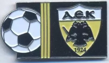 футбол.клуб АЕК Афіни (Греція)офіц.3 важмет/AEK Athens,Greece football pin badge