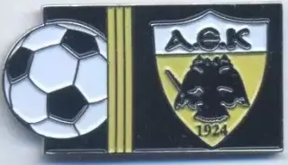 футбол.клуб АЕК Афіни (Греція)офіц.3 важмет/AEK Athens,Greece football pin badge
