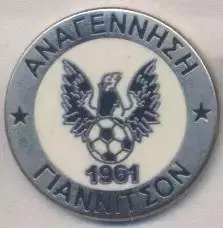 футбол.клуб Яніца (Греція) ЕМАЛЬ /Anagennisi Giannitsa,Greece football pin badge