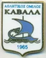 футбол.клуб Кавала (Греція)1 ЕМАЛЬ/AO Kavala FC,Greece football enamel pin badge