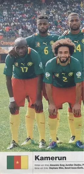 постер А4 футбол зб. Камерун 2014 Кікер / Cameroon national football team poster