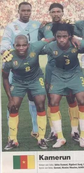 постер А4 футбол зб. Камерун 2010 Кікер / Cameroon national football team poster