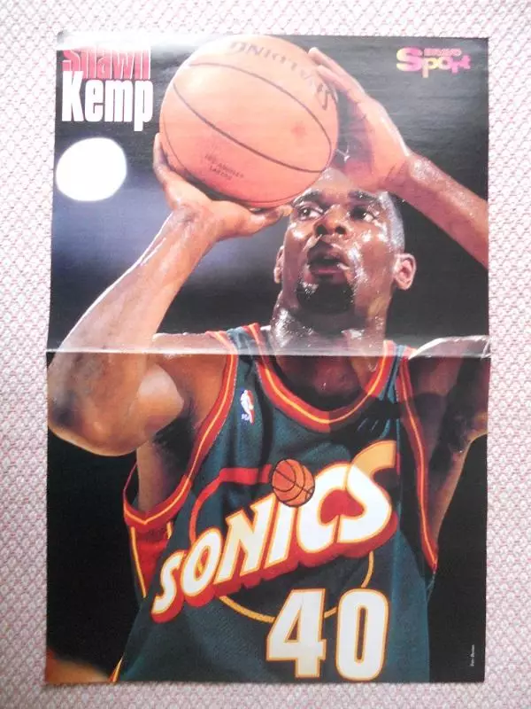 постер А3 баскетбол Шон Кемп (НБА-США) / Shawn Kemp basketball NBA-USA poster