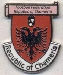 Чамерія,федерація футболу (не-ФІФА) ЕМАЛЬ/Chameria football federation pin badge