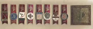 хокей, Чемп-т Світу 1979 серія 10 штук алюм. /ice hockey World ch.ship 10 badges