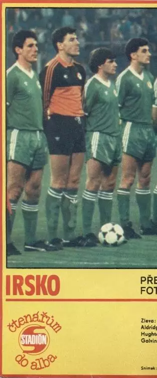 постер А4 футбол зб.Ірландія 1988 /Rep. of Ireland national football team poster